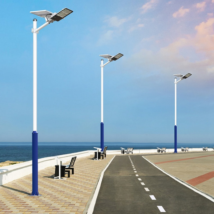 50W solar street lamp holder, pole, road lighting photovoltaic panel