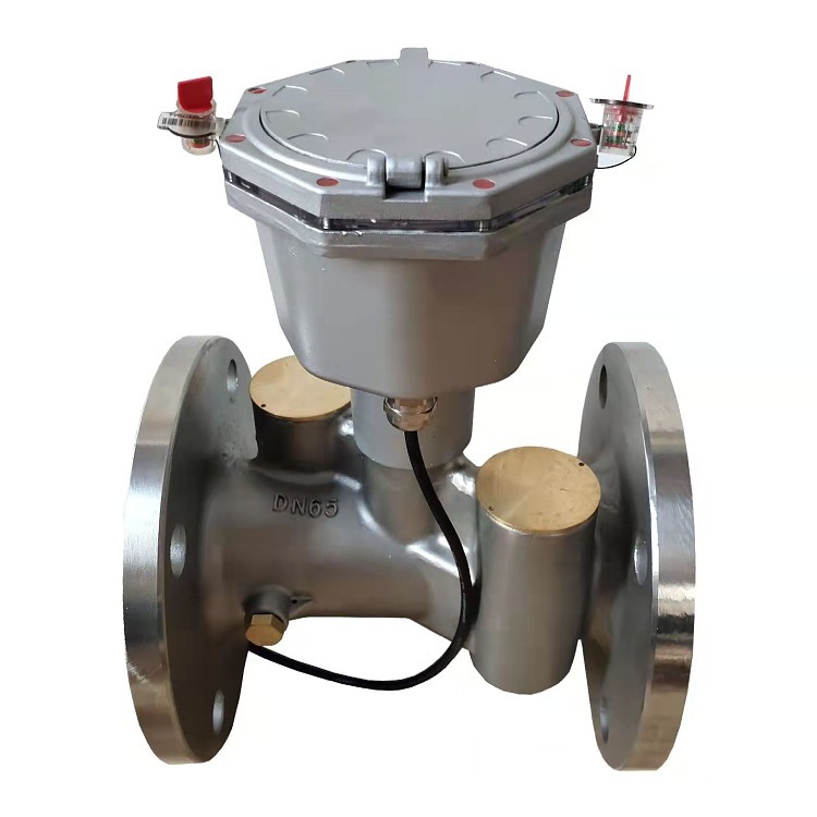 Yuxin dual channel stainless steel ultrasonic water meter RS485 wired remote transmission flange hot water meter DN80