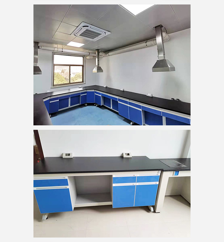 Experimental Bench Stainless Steel Gas Collecting Hood Steel Wood Experimental Bench Exhaust Hood Solid Core Physical and Chemical Plate Table Top Industry Innovation