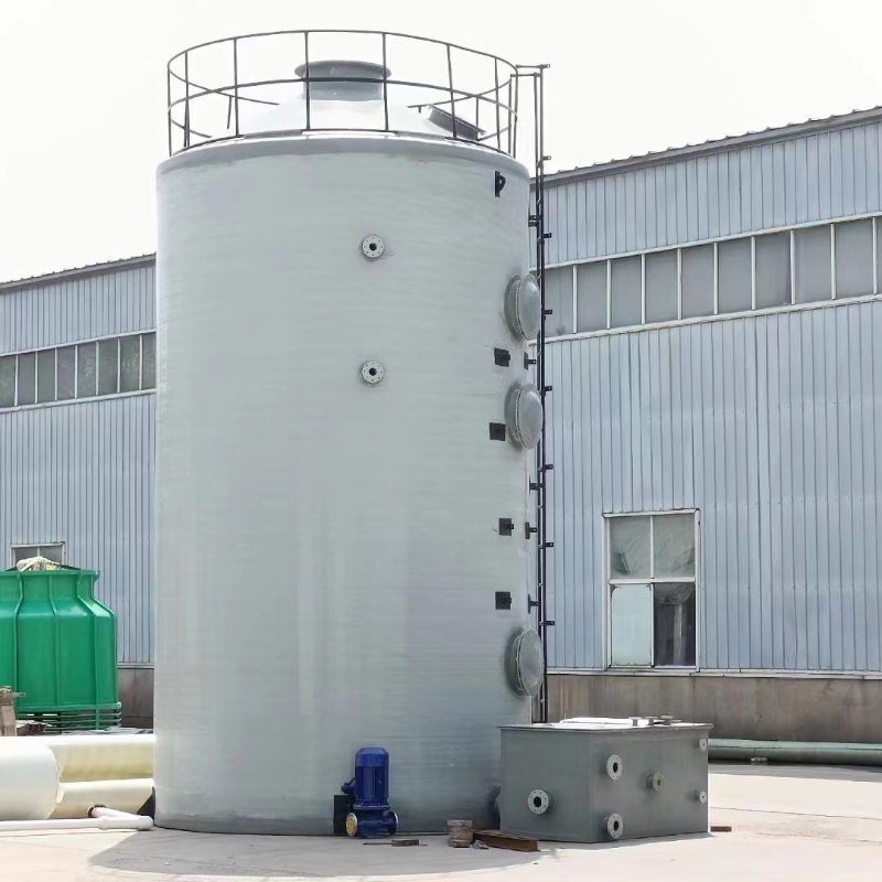 Shao'an fiberglass desulfurization and dust removal tower, coal-fired boiler flue gas desulfurization tower, wholesale environmental protection equipment, purification tower