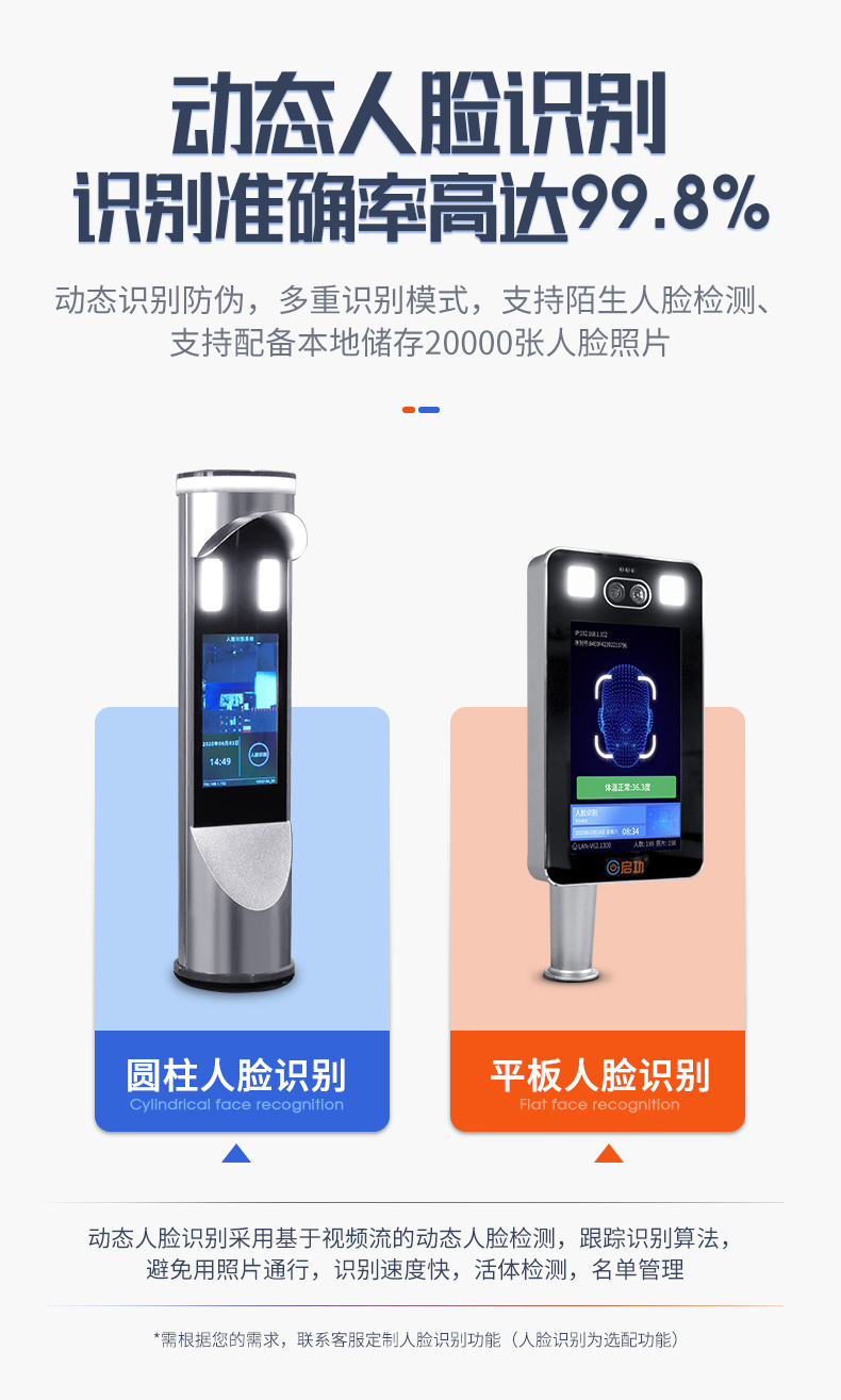 Qigong Hospital Mall Passage Gate Prohibition System Face Recognition Temperature Measurement Attendance Swipe Card Quick Gate Customization