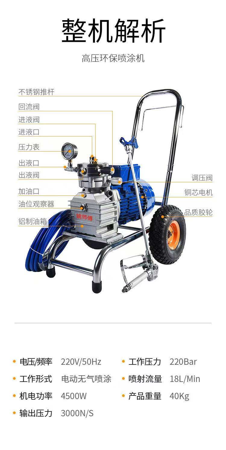 Li'an Airless Spraying Machine Latex Paint High Power Multi function Fully Automatic External Wall Paint Coating Machine