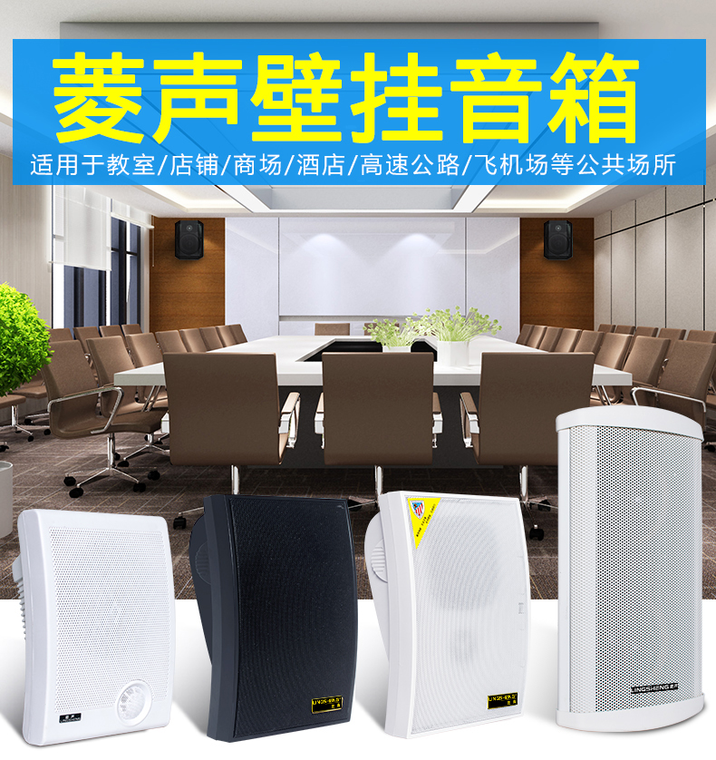 Lingsheng Wall Mounted Speaker Classroom Public Broadcasting Multimedia Sound Supermarket Restaurant Training Conference Room Speaker