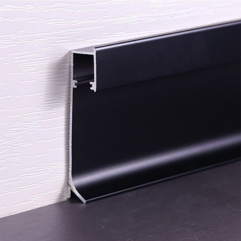 Luxury 6cm aluminum alloy LED light with skirting line, wall corner line, luminous concealed wall sticker, embedded Baseboard