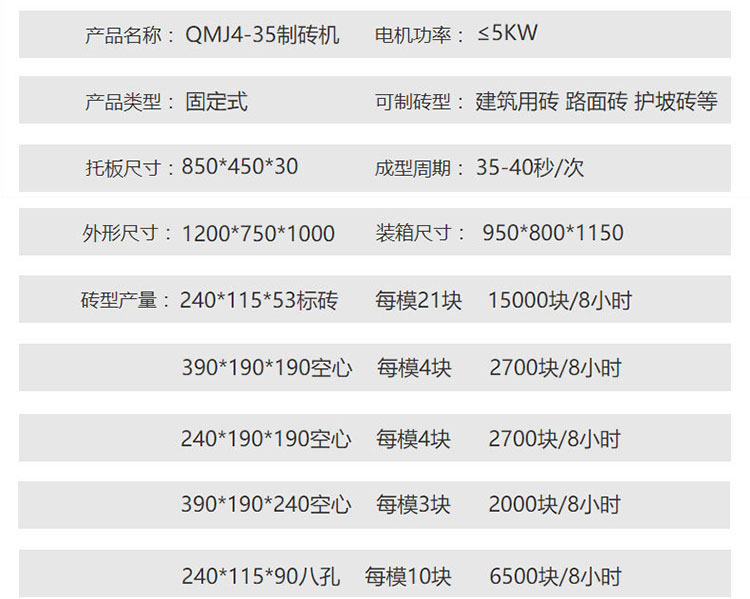 Small cement block machine, environmentally friendly and non burning hollow brick machine equipment, Ruiding Machinery