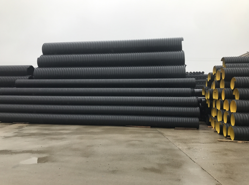 High density polyethylene steel strip reinforced spiral corrugated pipe DN300 drainage pipe source manufacturer supports customization