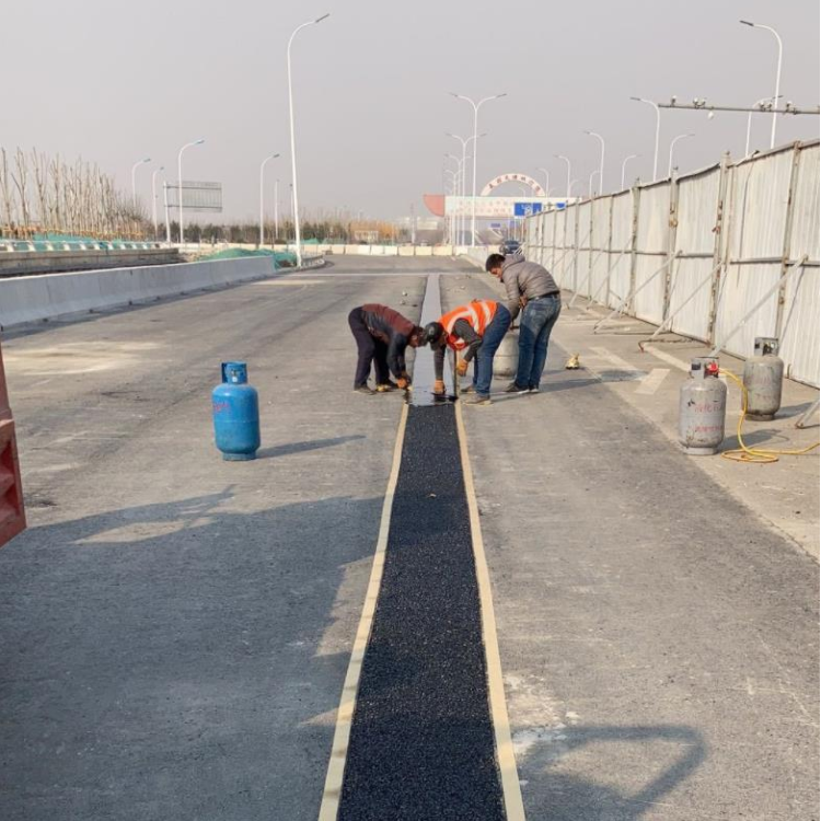 Tst seamless Expansion joint gravel elastic BJ200 GTF filling installation construction