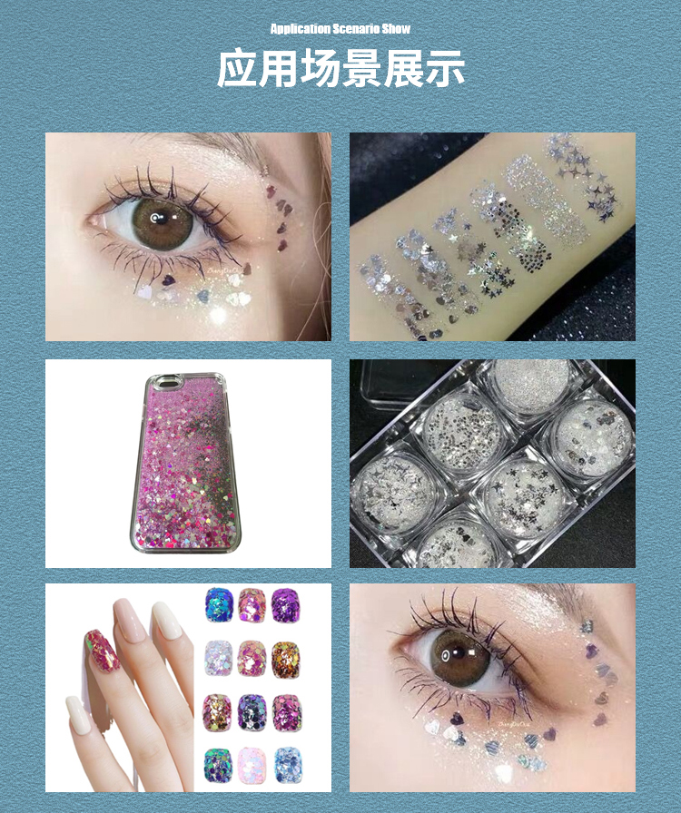 Laser Deep Peach Red 96 Dropping Glue DIY Colorful Sparkling Pink Sequins Gold Scallion Pink Sparkling Pink LB900