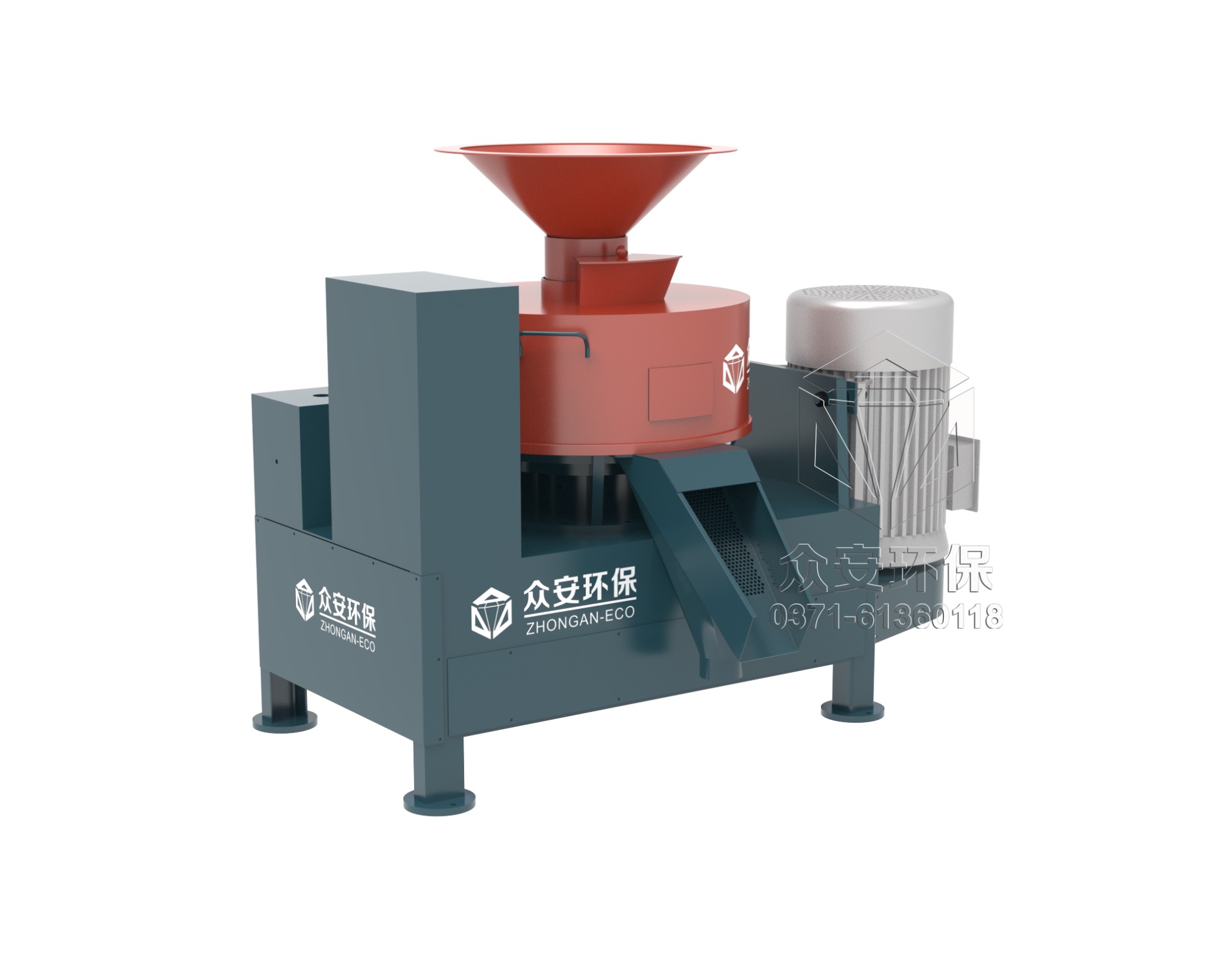 Rubber shredder, steel wire separator, particle machine, tire disposal production line, closed conveying, negative pressure dust reduction