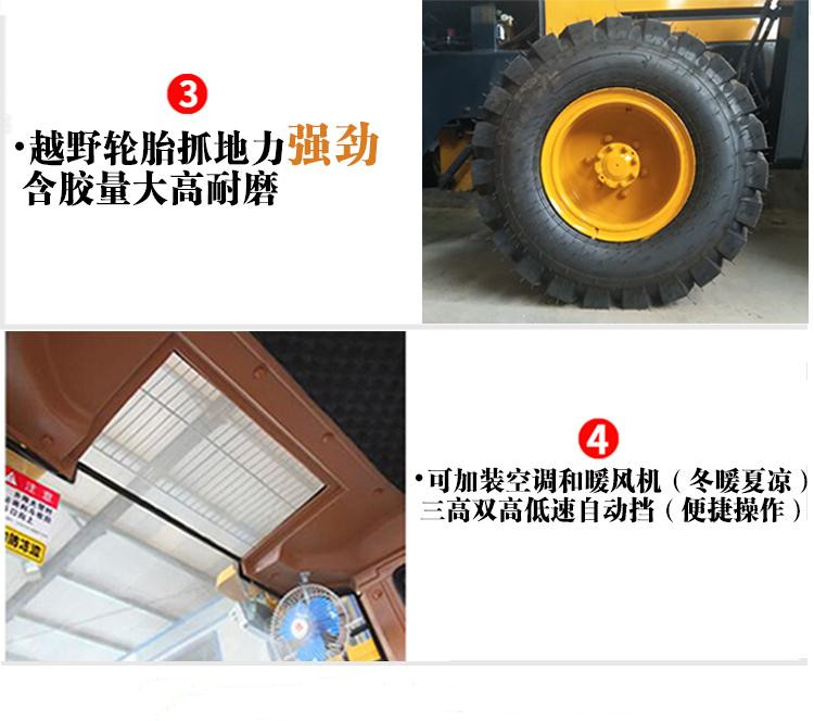 Telescopic loader with front shovel and back shovel, busy with both ends, and large arm telescopic, one machine with multi-purpose export quality