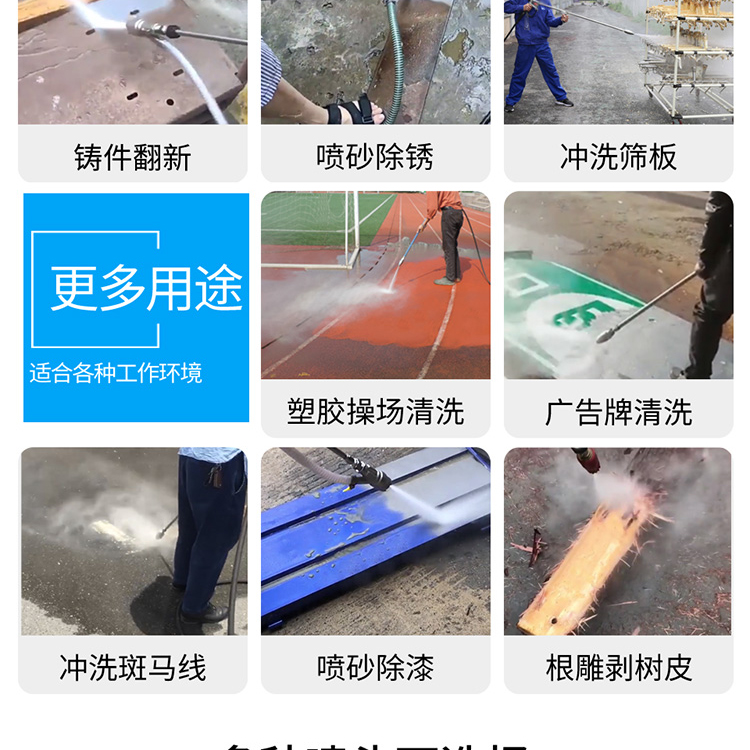 500kg high-pressure cleaning machine, Jielemei E5022T electric high-pressure water gun, concrete flushing and roughening at construction site