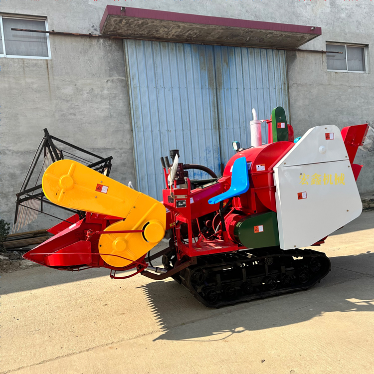 15 horsepower air-cooled wheat combine harvester in residential area, easy to clean wheat seeds, subsidized 35 horsepower wheat harvester