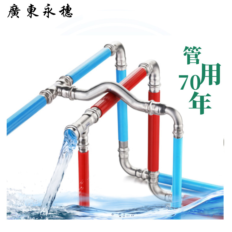 Factory price of Yongsui brand pump house circulating water pipe insulation hot water pipe with plastic coated stainless steel direct water pipe