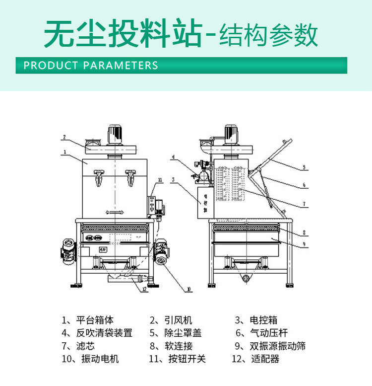 People follow the crowd and dust free feeding station, small bag ton bag powder feeding equipment, food chemical powder feeding machine