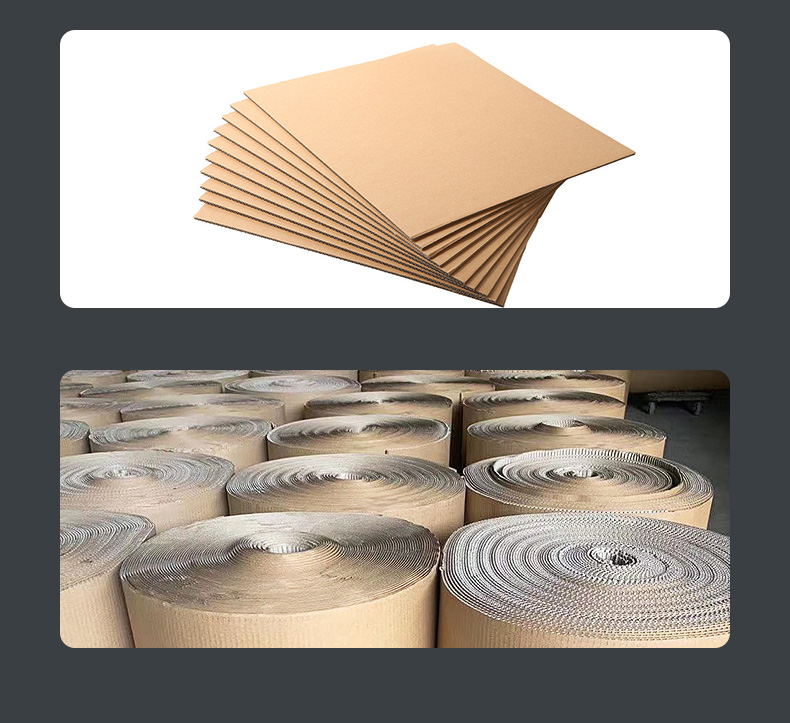 Liu Yan Large Roll Original Color Paper Sheet Thick Board Cushion Plate Partition Accessories Industrial Decoration Double Layer Thick Corrugated Paper Sheet Roll