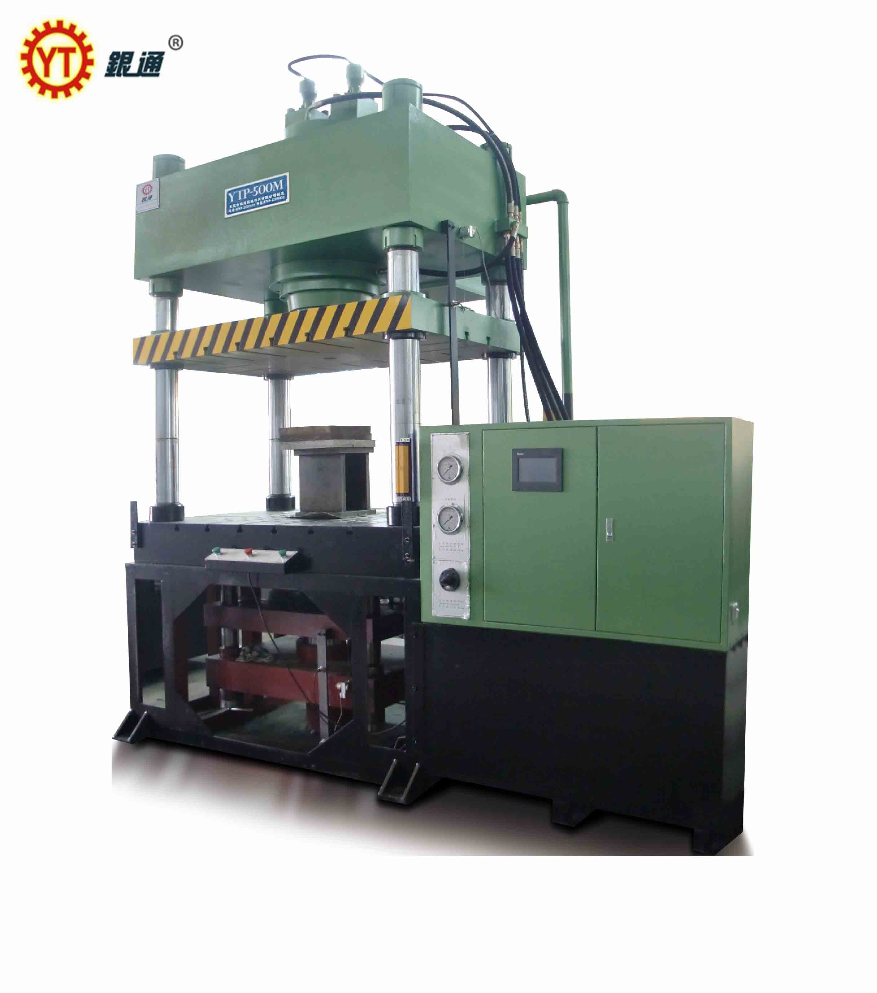 Manufacturer of 315 ton three beam and four column hydraulic press with Yintong brand, manufacturer of 500 ton four column universal hydraulic mechanism