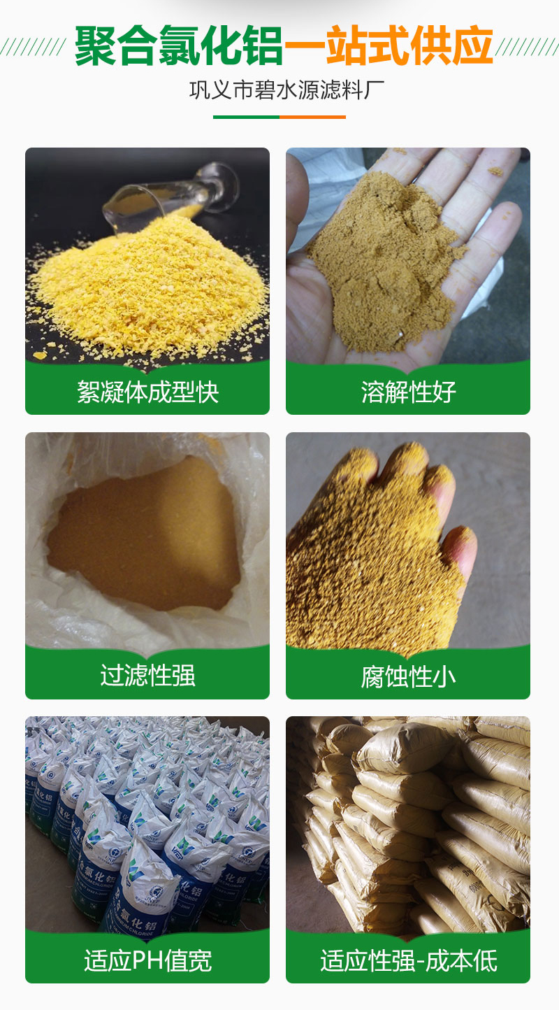 Biyuan Water Source Manufacturer Supplies High Quality Polyaluminum Chloride PAC Paper Mill with Adequate Sedimentation of Sand Washing Wastewater in Stock