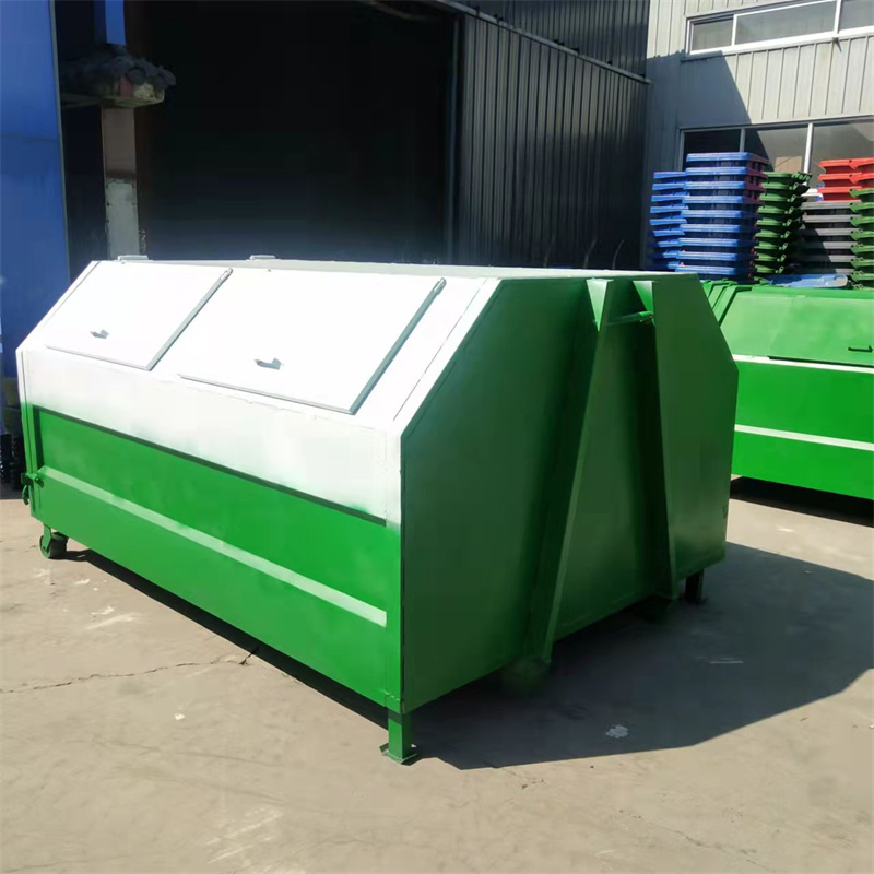 Outdoor plastic garbage can Sanitation manual Garbage truck trailer movable garbage can