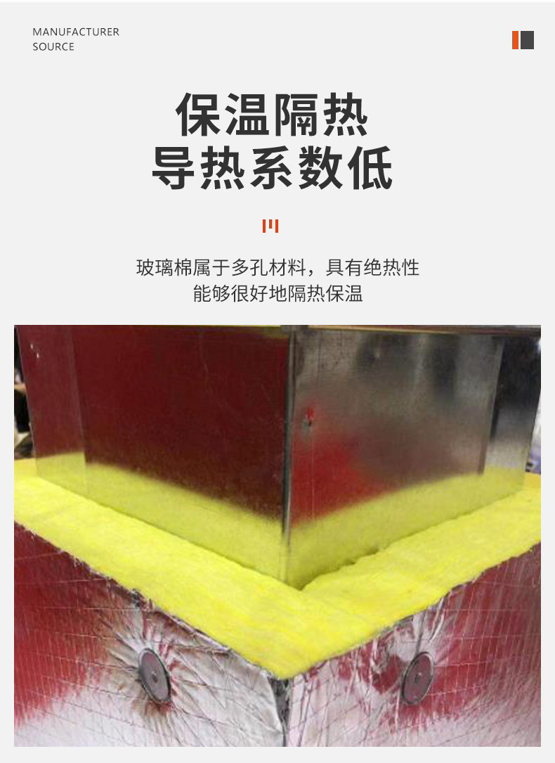 Fire resistant glass wool board, aluminum foil veneer, glass wool with real inspection report issued