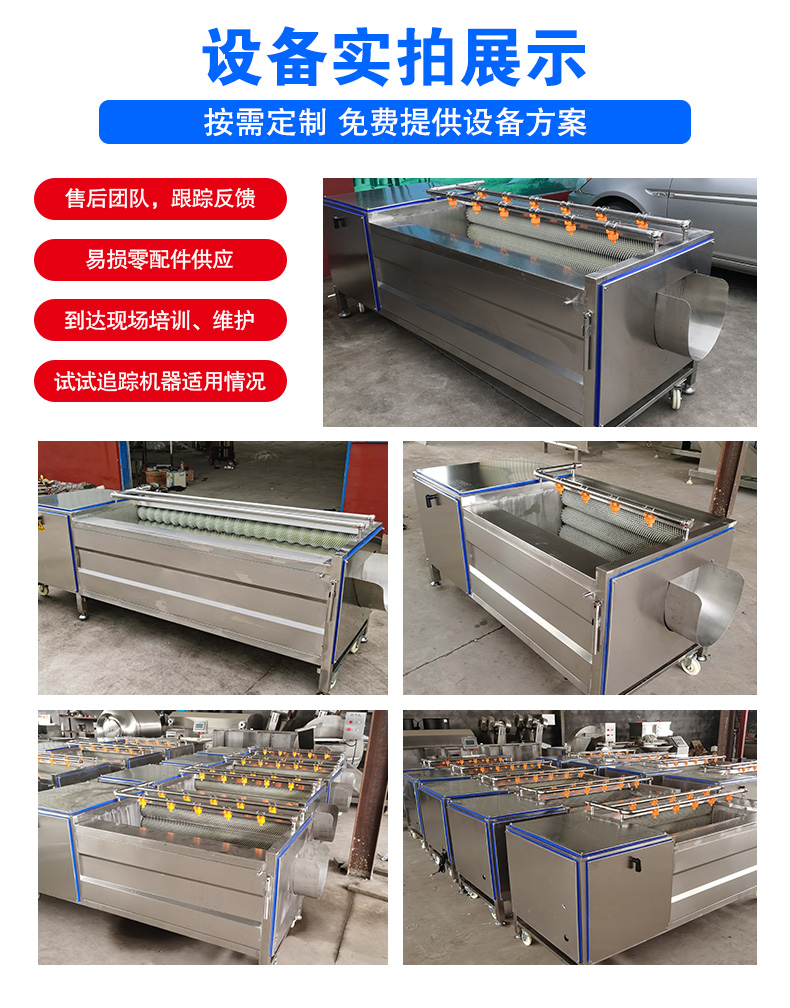 Qihong Machinery Platycodon Peeling and Cleaning Machine Potato Hair Roller Cleaning Equipment Fruit and Vegetable Cleaning