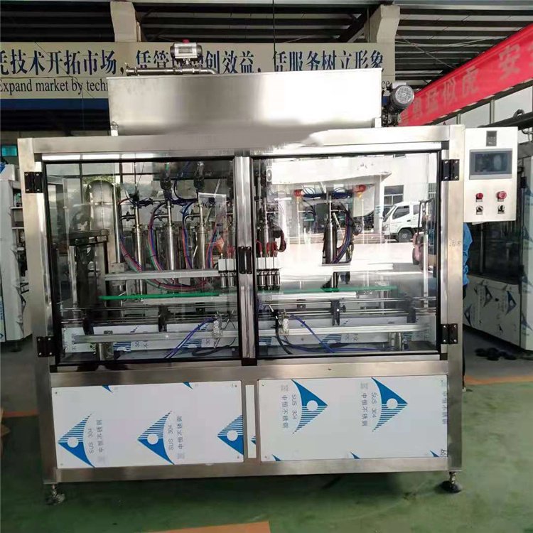 Fully automatic piston type oral liquid slurry filling machine (for filling enzyme liquids with high viscosity)