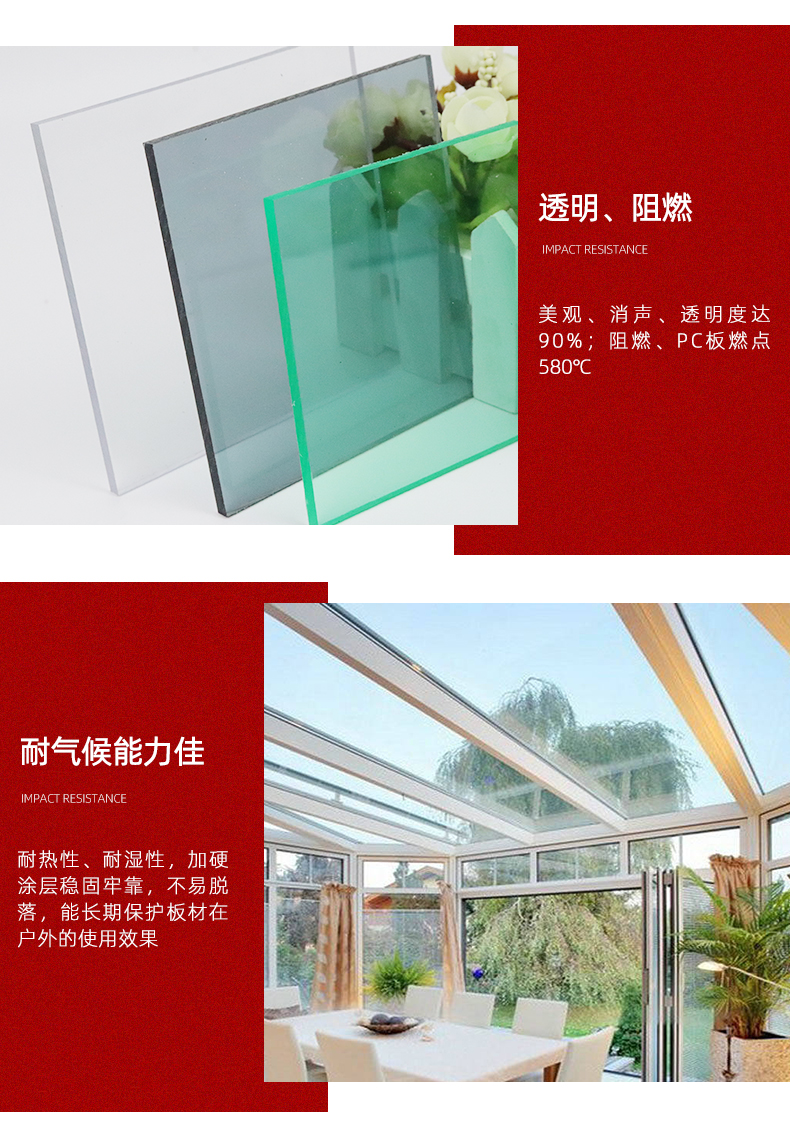 1.2mm thin transparent endurance board, indoor partition, wind resistance, PC permeability, high definition permeability board, plastic door curtain board