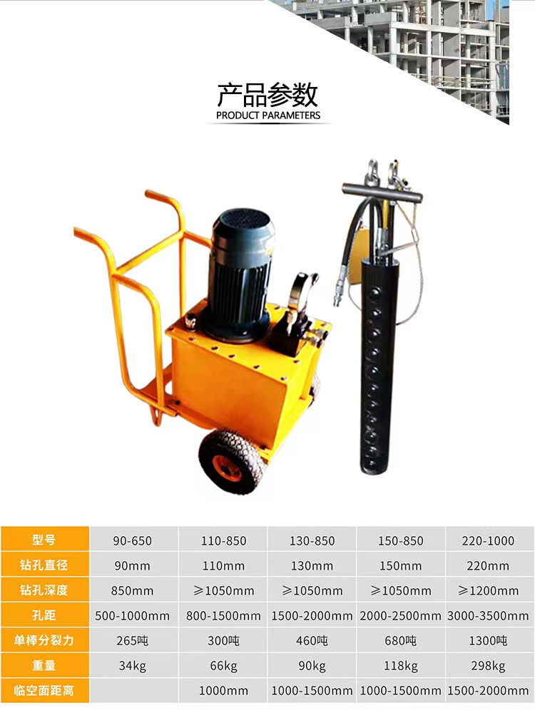 Static Blasting Equipment for Granite Rock Splitting Rod Energy Saving and Safe Mine Blasting