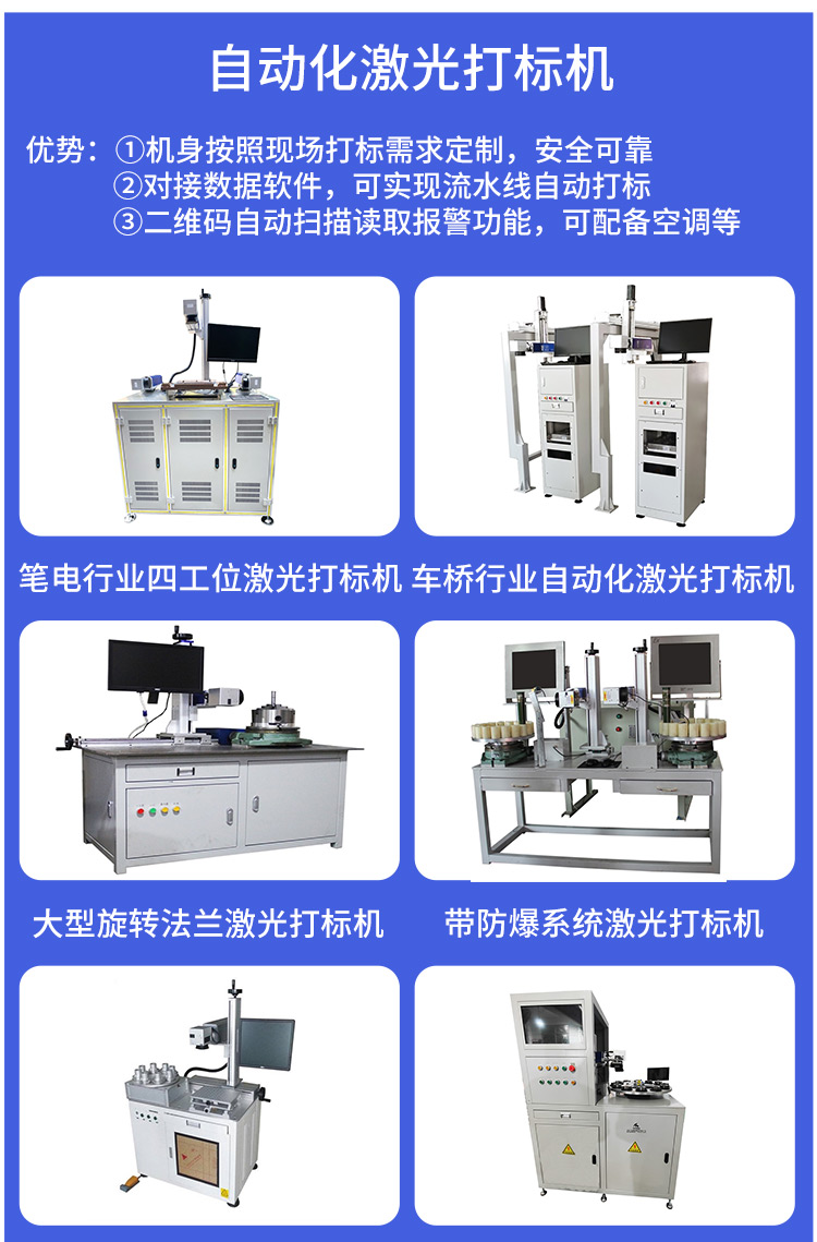 Initial Intelligent Aluminum Label Power 100W Automatic Marking Machine Transportation Cabinet Thickness 2mm Icon Production