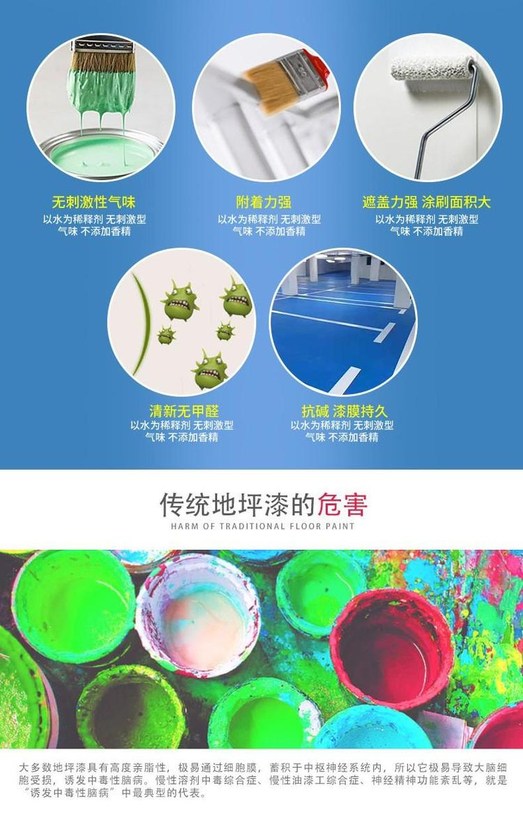 Dust free purification workshop epoxy self-leveling paint resin floor paint cement floor paint