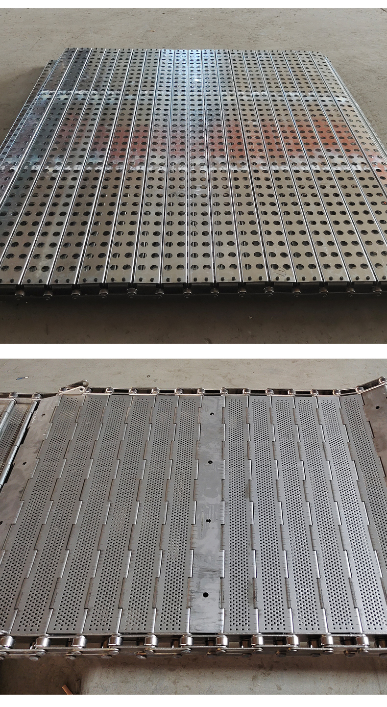 Heavy metal conveyor chain plate, food cleaning, tea drying, stainless steel conveyor chain plate, load-bearing chain plate