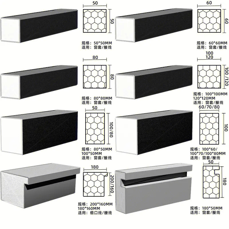 External wall eps foam line installation matched with stone like paint construction contractor material Hengyi Building Materials