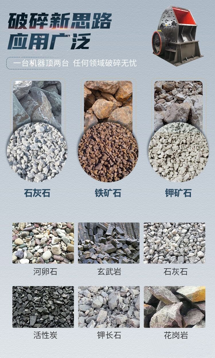 Counterattack heavy hammer crusher, sand and gravel aggregate production line equipment, sand and gravel crushing Guangxin Machinery