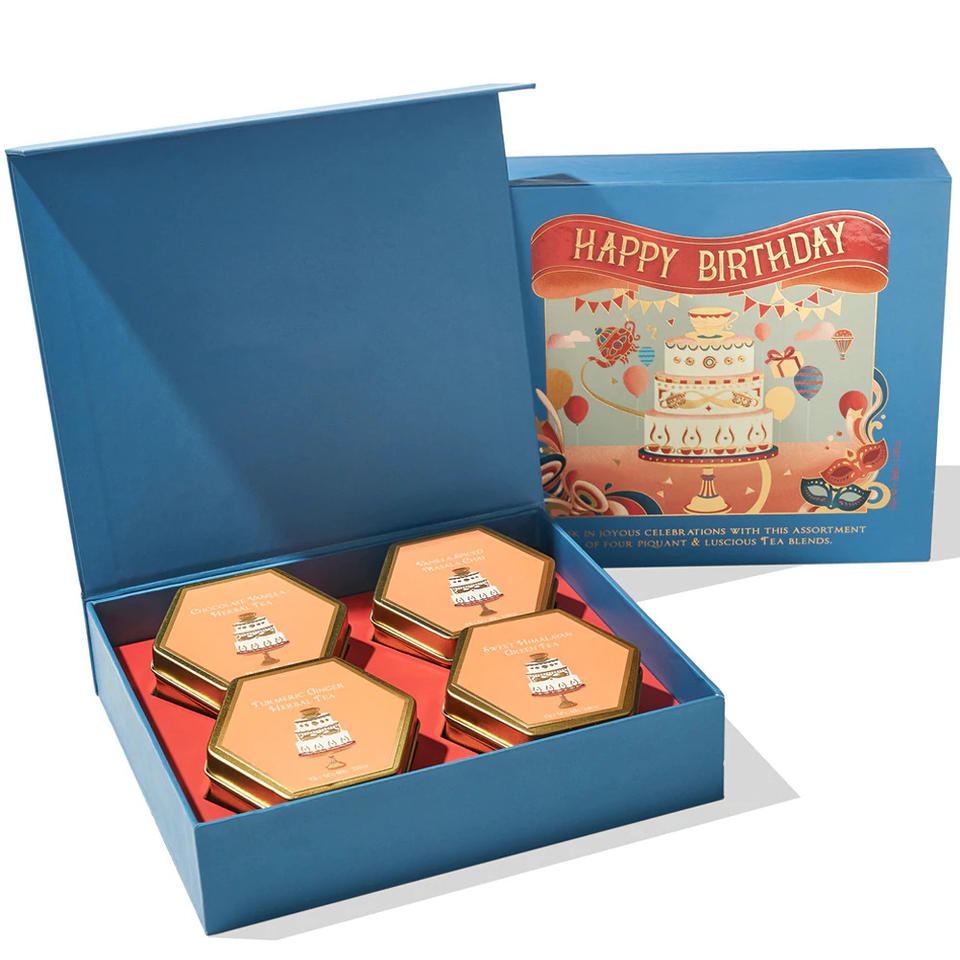 Attribute flip simple generous tea pot tea gift box packaging