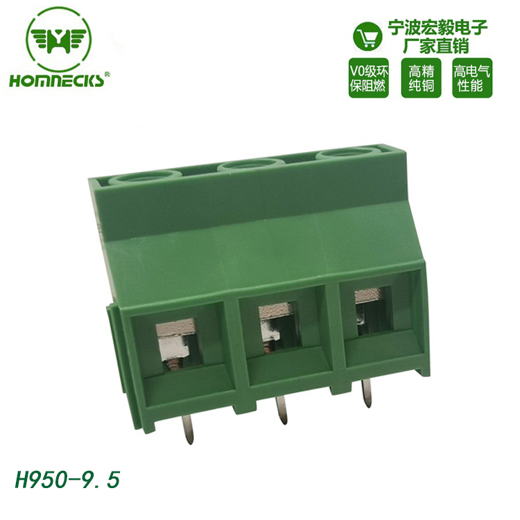 HOMNECKS 9.5mm pitch screw type PCB wiring terminal high current high-performance connector