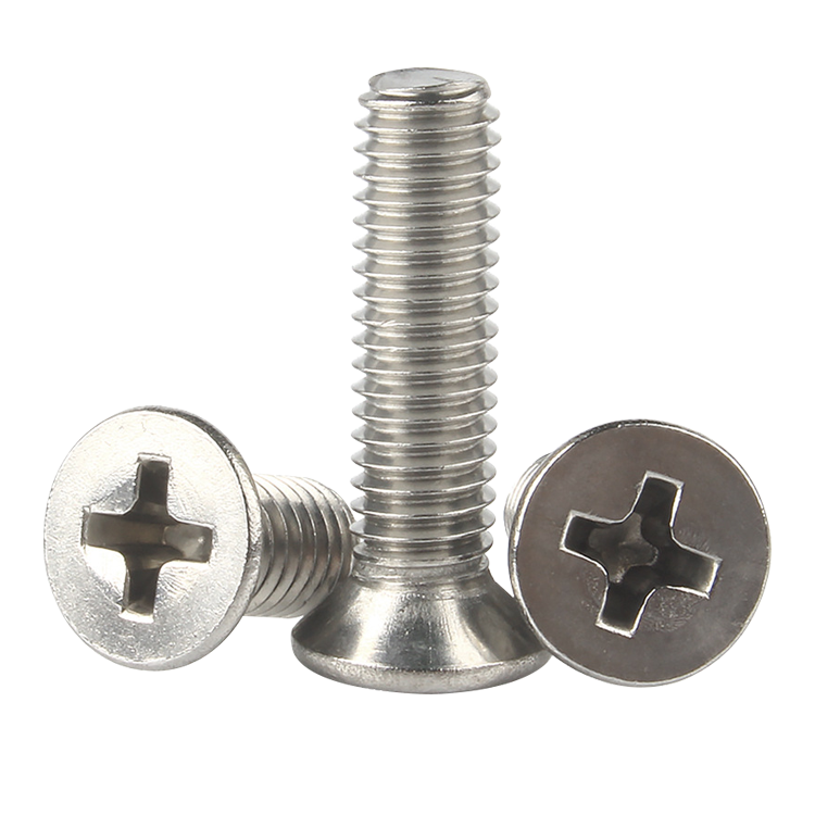 Supply cross recessed countersunk head machine screw flat head screw M3 M4 pump valve fasteners