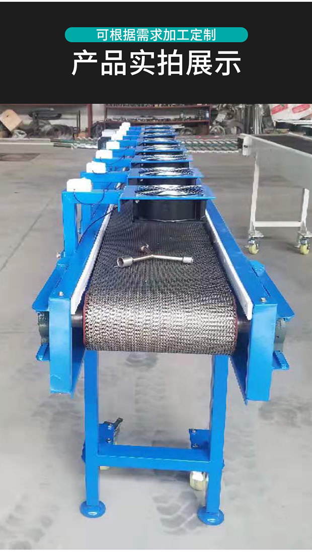 Dahua Machinery Drying Air Cooling Equipment Conveyor Line Food Cooling Conveyor Belt Stainless Steel Mesh Belt Conveyor