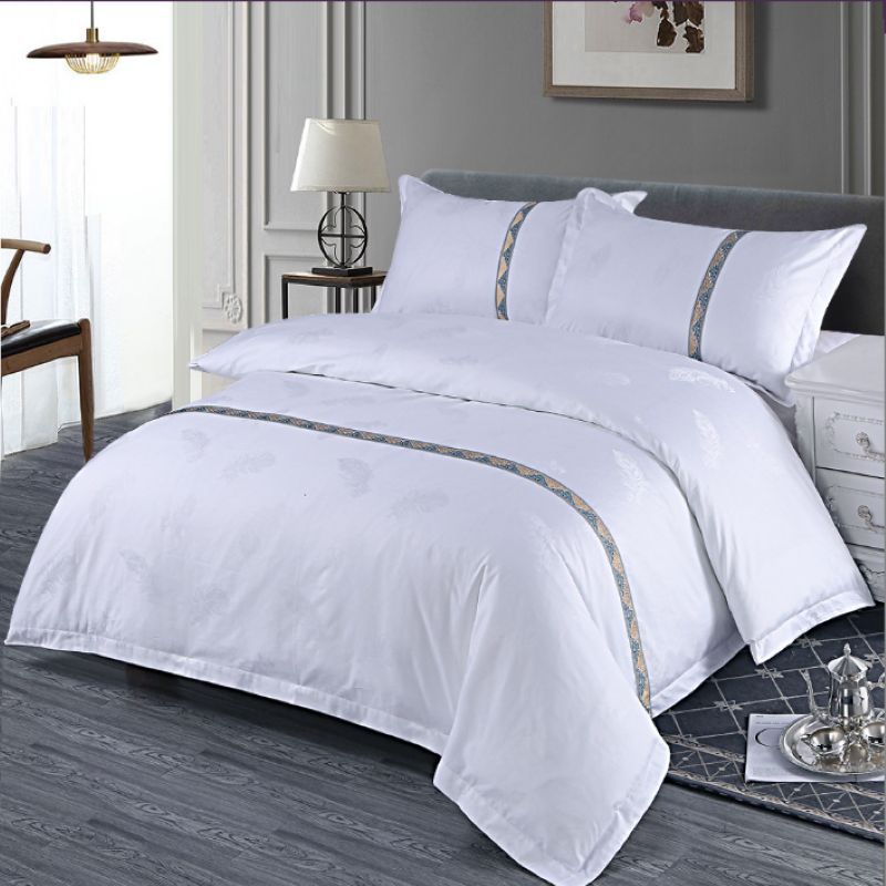 Wholesale of hotel linen, cotton bed sheets, bedding covers, high-end woven ribbons, jacquard four piece sets