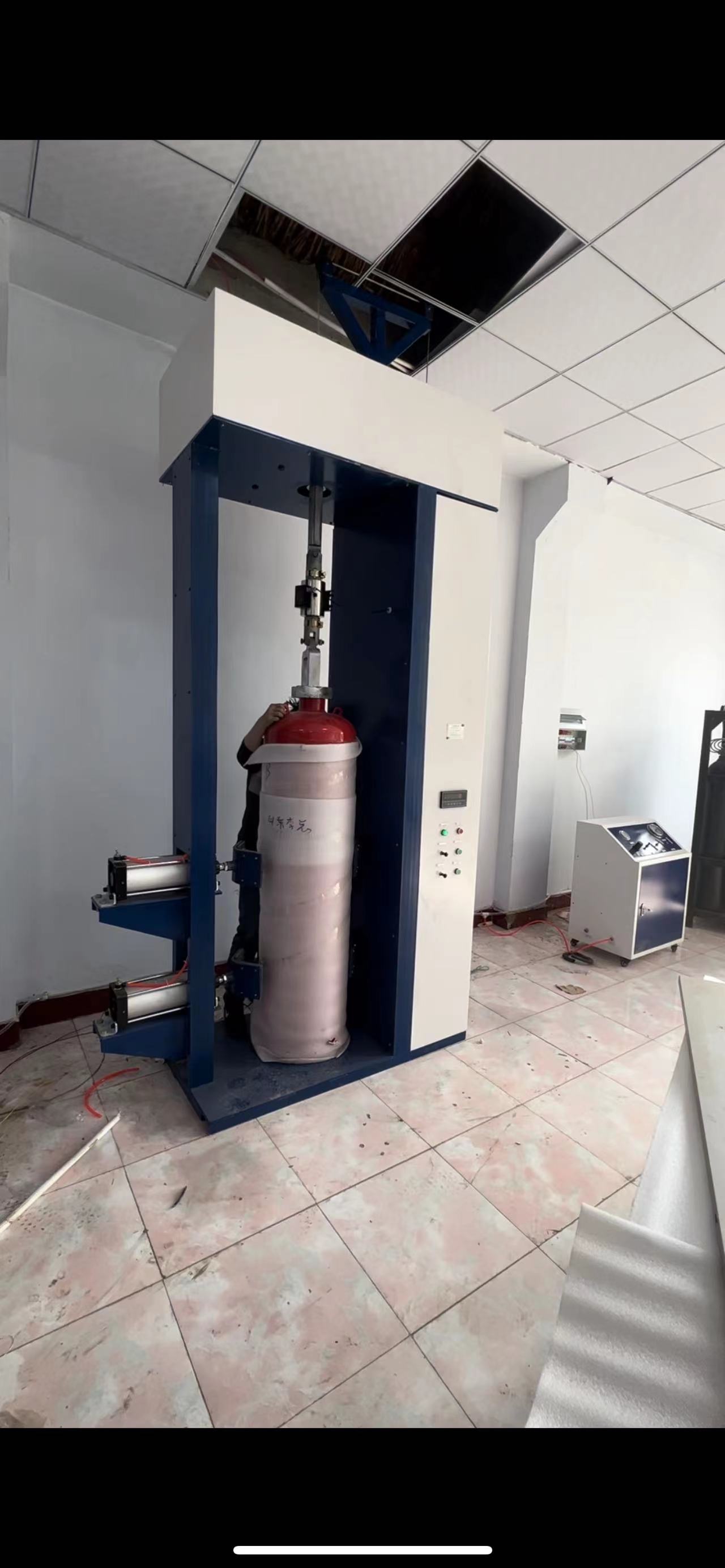 Manufacturer of 3C certified essential equipment for testing and filling equipment for heptafluoropropane steel cylinders