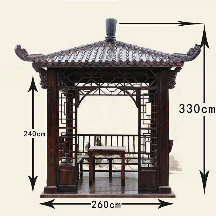 Construction of anti-corrosion floor, flower rack, and corridor project for Fuding Wood Industry's outdoor ancient building anti-corrosion wooden pavilion scenic area