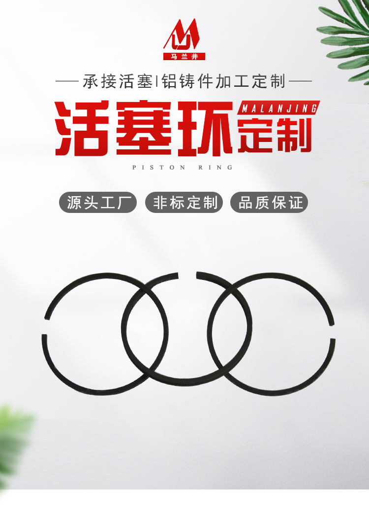 Customized sealing rings for various diameters of alloy steel guide rings of air compressor piston rings