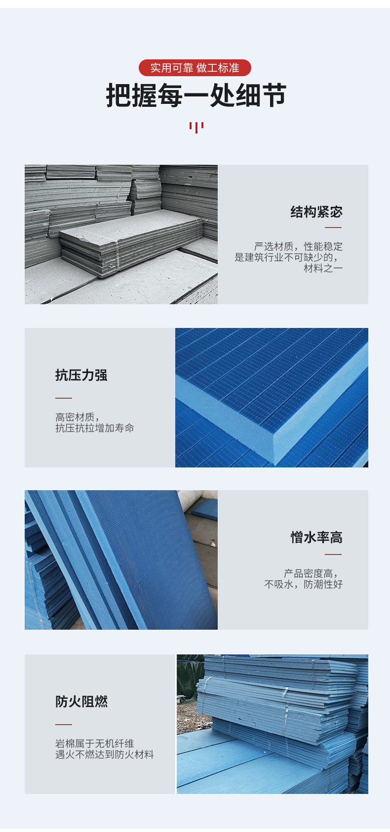 External wall insulation extruded panel xps flame retardant board, wall insulation board, Deyibang, with complete specifications