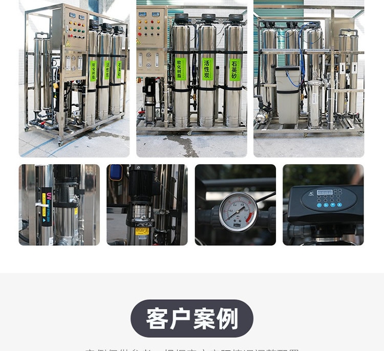 0.5 ton Ultrapure water equipment Tap water RO water treatment equipment Industrial water purification system Pure water equipment