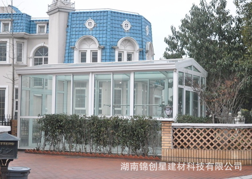 Changsha Sunshine House Villa Sunshine House Double Layer Tempered Glass Sunshine House Door Measurement Design and Installation