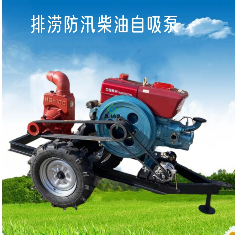 Gasoline hand pump for wheat field irrigation High flow centrifugal pump 3 inch 4 inch self priming water pump