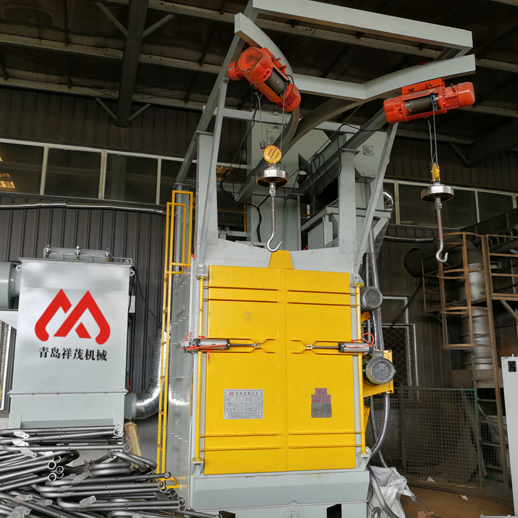 Vertical sandblasting machine hook shot blasting cleaning machine automatic loading and unloading shot blasting machine polishing and rust removal workpiece strengthening