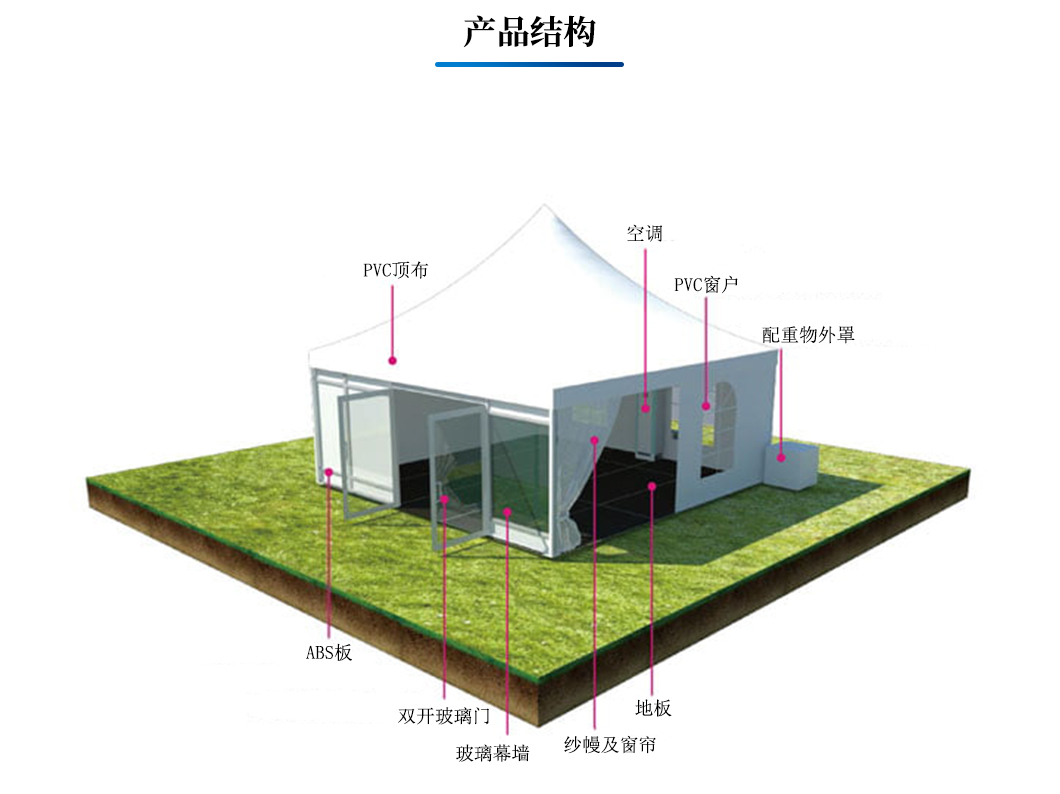 Pointed roof tent, outdoor aluminum alloy activity, celebration, car exhibition, wedding, tent, large European style advertising, PVC tent