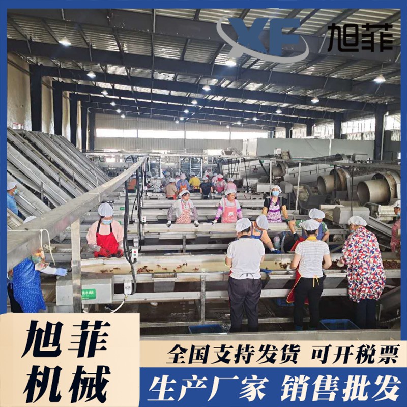 Low temperature freezing processing equipment for crayfish Cleaning and processing assembly line Shandong Xufei