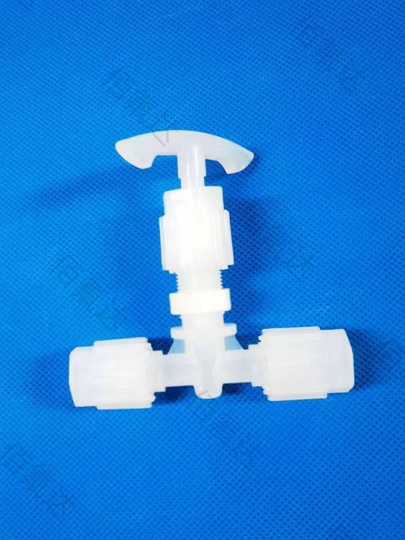 PFA High Purity 1/4 Needle Valve High Cleaning Field Special Ferrule Needle Valve Diaphragm Valve Semiconductor Cleaning Valve