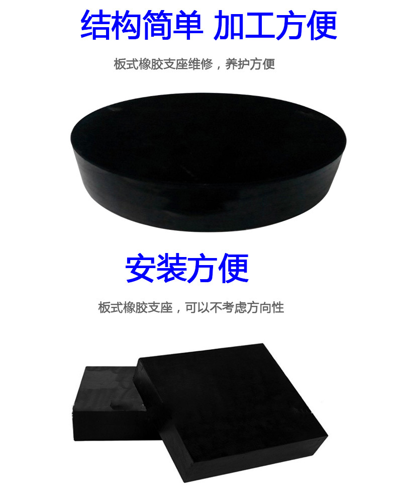 GBZYH sliding rubber bearings for highways, circular sliding plate bearings for bridges, fully customizable models