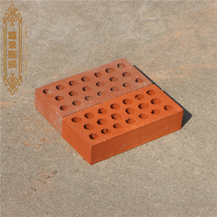 Block bricks, hollow clay bricks, colored pressure resistant bricks, convenient construction of decorative wall bricks for villas